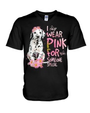 For Someone - Dalmatian V-Neck T-Shirt tile