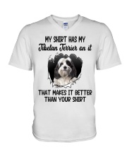 Better Shirt - Tibetan Terrier 1 V-Neck T-Shirt tile