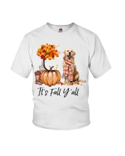 It is Fall - golden Retriever 1 Youth T-Shirt tile