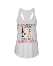 She Also Needs - Golden Retriever Ladies Flowy Tank tile