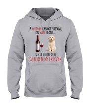 She Also Needs - Golden Retriever Hooded Sweatshirt front