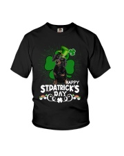 Happy Clover - BLACK Dachshund Youth T-Shirt tile