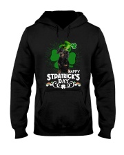 Happy Clover - BLACK Dachshund Hooded Sweatshirt tile