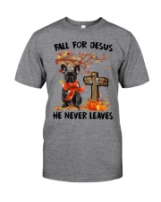 Autumn Cross - BLACK French Bulldog Classic T-Shirt tile