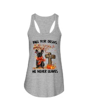 Autumn Cross - BLACK French Bulldog Ladies Flowy Tank tile