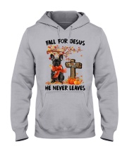 Autumn Cross - BLACK French Bulldog Hooded Sweatshirt tile
