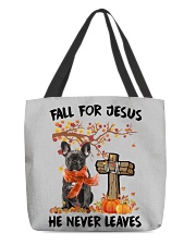 Autumn Cross - BLACK French Bulldog All-Over Tote tile