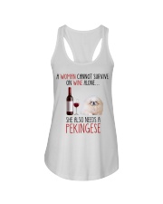 She Also Needs - Pekingese 2 Ladies Flowy Tank tile