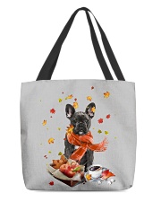 Autumn Leaves French Bulldog 2 All-Over Tote tile