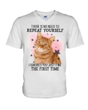 Repeat - Cat 2 V-Neck T-Shirt tile