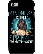 Sprinkle - Black Long-haired Dachshund Phone Case tile