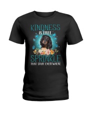 Sprinkle - Black Long-haired Dachshund Ladies T-Shirt tile