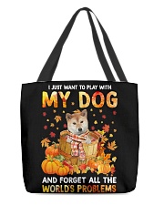Forget Problems - Shiba Inu 1 All-Over Tote tile
