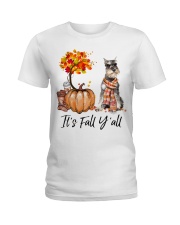It is Fall - Miniature Schnauzer 3 Ladies T-Shirt tile
