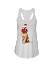 Christmas Cheer - Golden Retriever 2 Ladies Flowy Tank tile