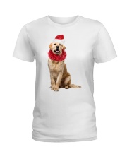 Christmas Cheer - Golden Retriever 2 Ladies T-Shirt tile