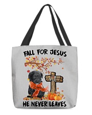 Autumn Cross - BLACK Maltipoo All-Over Tote tile