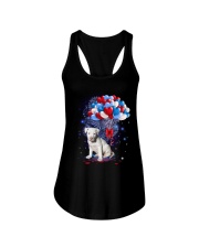 Balloons love 4th - Staffordshire Bull Terrier 3 Ladies Flowy Tank tile
