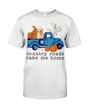 156 Country Roads Golden Retriever 1 Classic T-Shirt front