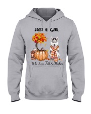 Girl Love Fall And - Husky Hooded Sweatshirt front