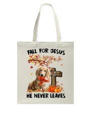 Autumn Cross - CREAM Long Haired Dachshund Tote Bag tile