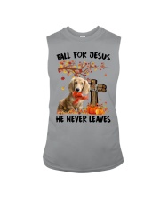 Autumn Cross - CREAM Long Haired Dachshund Sleeveless Tee tile