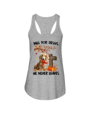 Autumn Cross - CREAM Long Haired Dachshund Ladies Flowy Tank tile