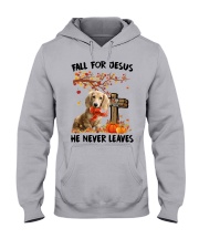 Autumn Cross - CREAM Long Haired Dachshund Hooded Sweatshirt tile