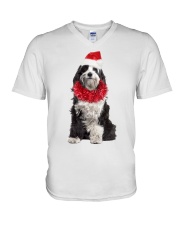 Christmas Cheer - Tibetan Terrier 1 V-Neck T-Shirt tile