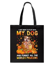 Forget Problems - Old English Bulldog Tote Bag tile