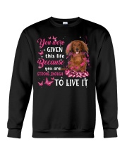 This Life - RED LONG HAIRED Dachshund Crewneck Sweatshirt tile
