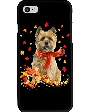 Autumn Leaves Scraf Cairn Terrier Phone Case tile