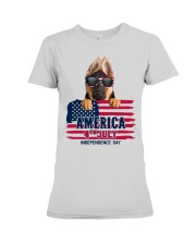 America 4th july - German Shepherd Premium Fit Ladies Tee tile