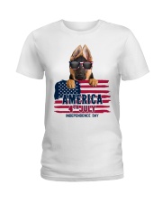 America 4th july - German Shepherd Ladies T-Shirt tile