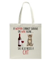 She Also Needs - Cat Tote Bag tile