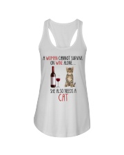 She Also Needs - Cat Ladies Flowy Tank tile
