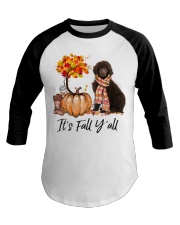 It is Fall - Standard Poodle Baseball Tee tile