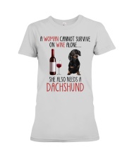 She Also Needs - Dachshund Dog Premium Fit Ladies Tee tile