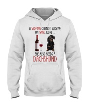 She Also Needs - Dachshund Dog Hooded Sweatshirt tile