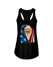 American flag - Pomeranian 2 Ladies Flowy Tank tile