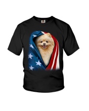 American flag - Pomeranian 2 Youth T-Shirt tile