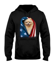 American flag - Pomeranian 2 Hooded Sweatshirt tile