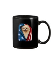 American flag - Pomeranian 2 Mug tile