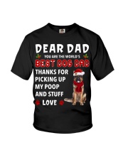 Christmas Dad - Long Haired German Shepherd Youth T-Shirt tile