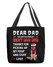 Christmas Dad - Long Haired German Shepherd All-Over Tote tile