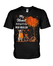 Belonging - RED Heeler V-Neck T-Shirt tile