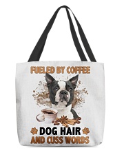 Fueled By - BLACK Boston Terrier All-Over Tote tile