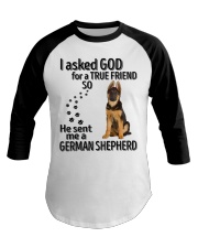 I asked God - German Shepherd Baseball Tee tile