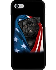 American flag - Black Pug Phone Case tile