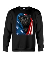American flag - Black Pug Crewneck Sweatshirt tile